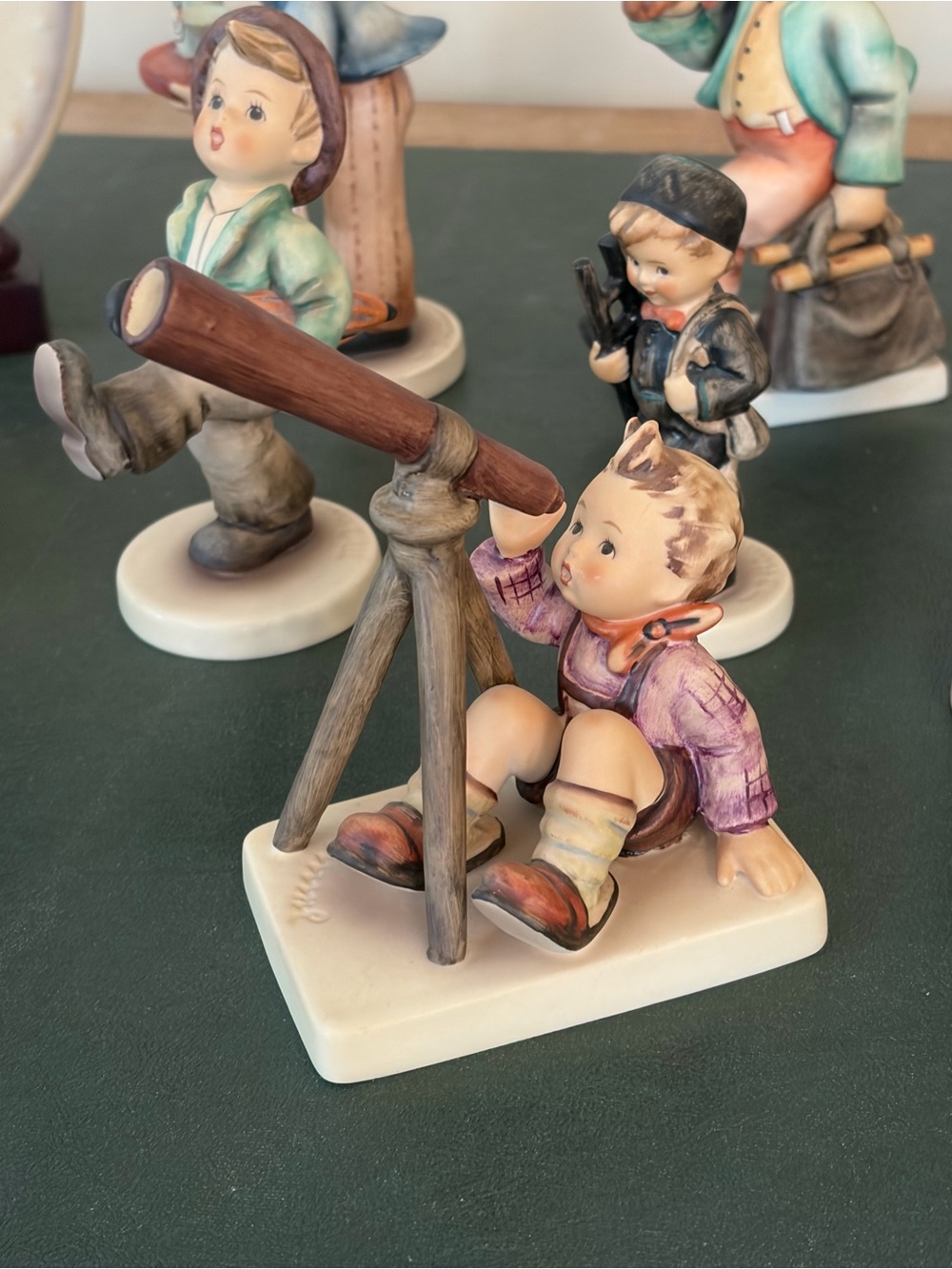 Goebel Porcelain Figurine Collection in Pastel Green, Cream, Pink and Blue - Picture 10 of 14